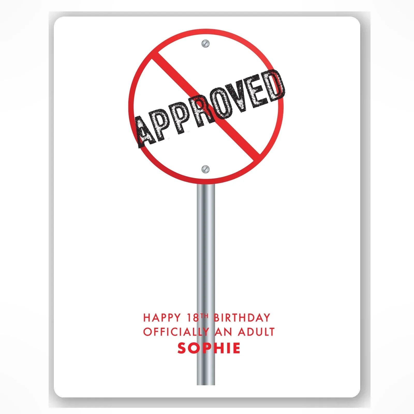 Shop personalised 18th birthday card for her – milestone keepsake