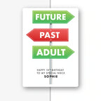 future past adult signpost niece personalised 18th birthday card