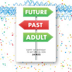 future past adult signpost son personalised 18th birthday card