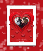 Custom printed Christmas card with your photo, add name & greeting; To the one I love Christmas card with photo upload