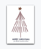 modern holiday greeting card personalised with message; add names & text; printed Xmas card