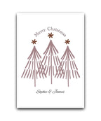 Winter forest personalised Christmas card—add name & message; custom printed