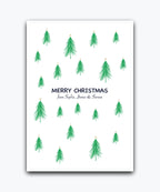 Modern pattern Christmas card personalised—add names & text; custom printed