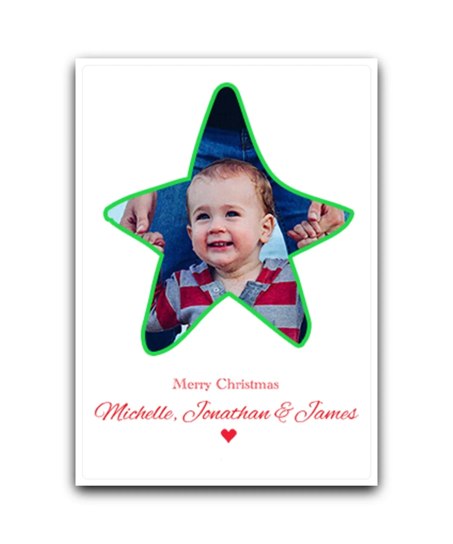 Winter forest personalised Christmas card—add name & message; custom printed; fast dispatch