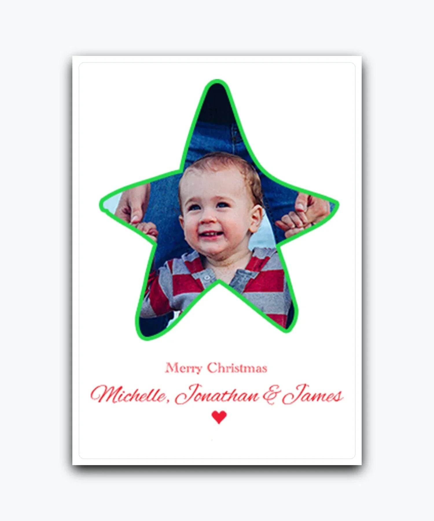Pine forest Christmas card personalised—add names & greeting; printed Xmas card; fast dispatch