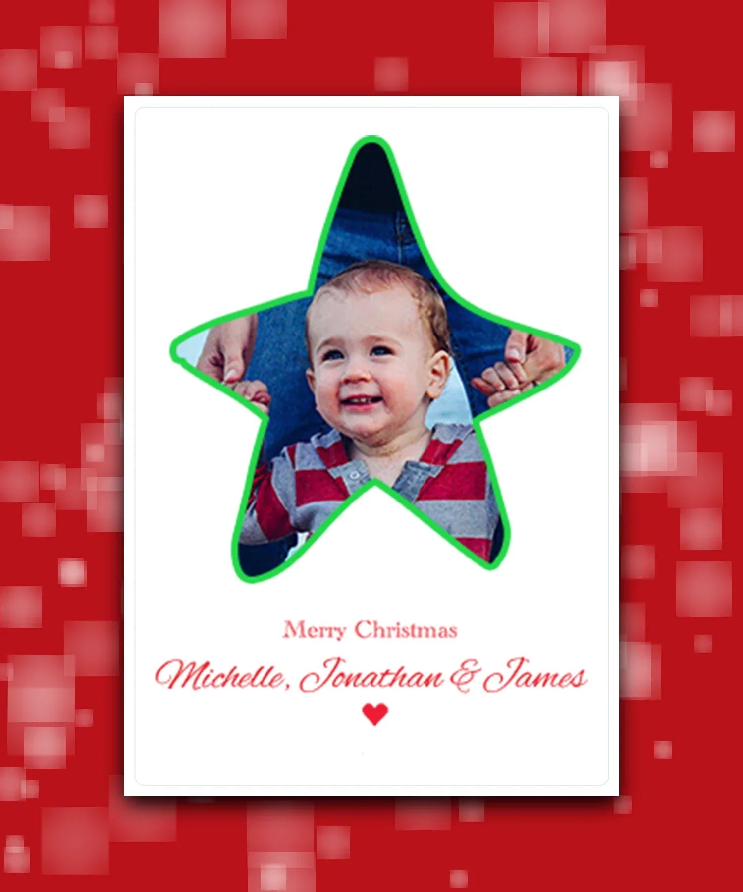 Woodland Christmas card personalised—custom text; printed Christmas greeting; fast dispatch