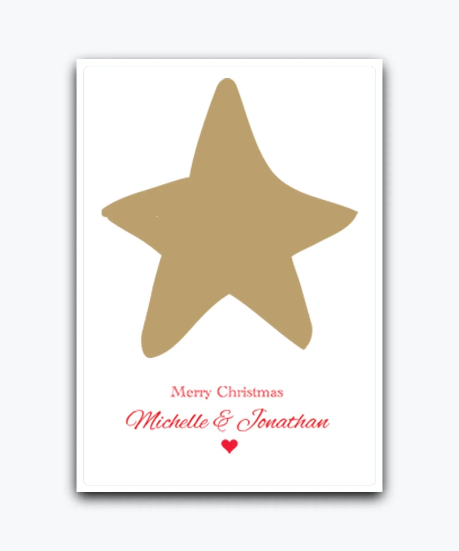 Classic nutcracker Christmas card—personalised greeting; printed Xmas card