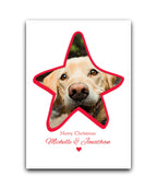 Winter forest personalised Christmas card (sage)—add name & message; custom printed