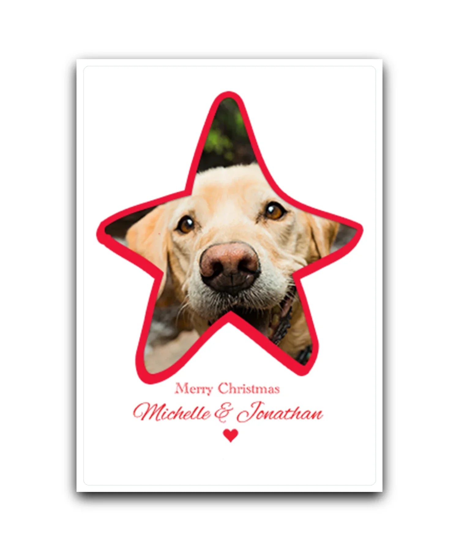 Winter forest personalised Christmas card (sage)—add name & message; custom printed