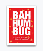 Humorous Christmas card with custom text—personalise with names & text; printed card; fast dispatch