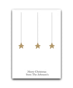 Gold star personalised Christmas card—add name & message; Luxury black and gold personalised Christmas card