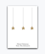 Elegant gold star Christmas card—personalised with names;Premium personalised Christmas greeting card