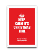 Keep Calm It's Christmas personalised card—Personalised Christmas card Keep Calm It’s Christmas Time