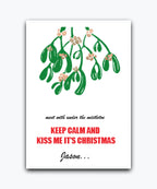 Custom Christmas card—Custom eco-friendly Christmas card with mistletoe design