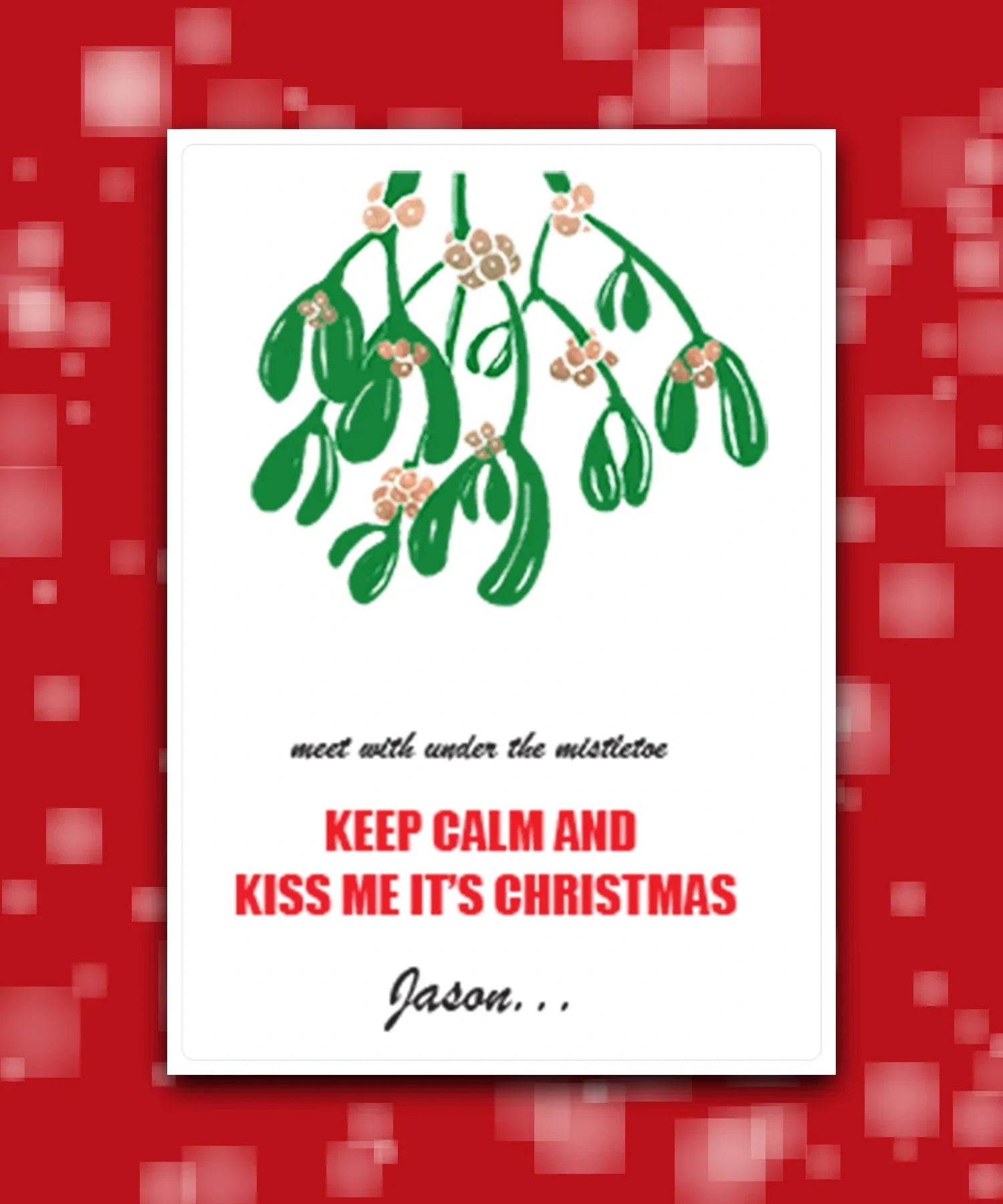 Personalised Xmas card—add‑name options & Elegant personalised Christmas card with family name