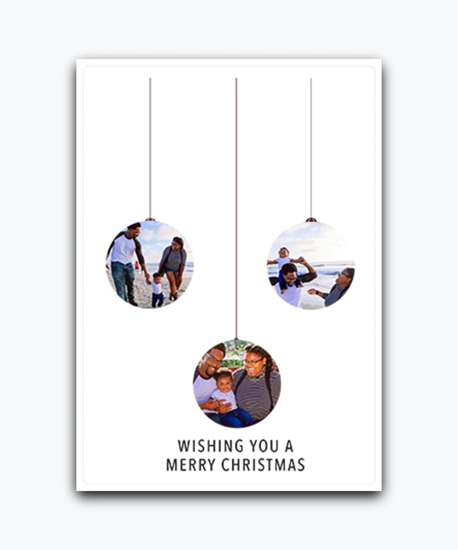 Create your own Christmas card with photo upload and add‑name options; personalised & printed; couples card