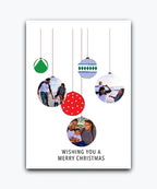 Create your own Christmas card Custom Christmas card with family photos inside ornaments