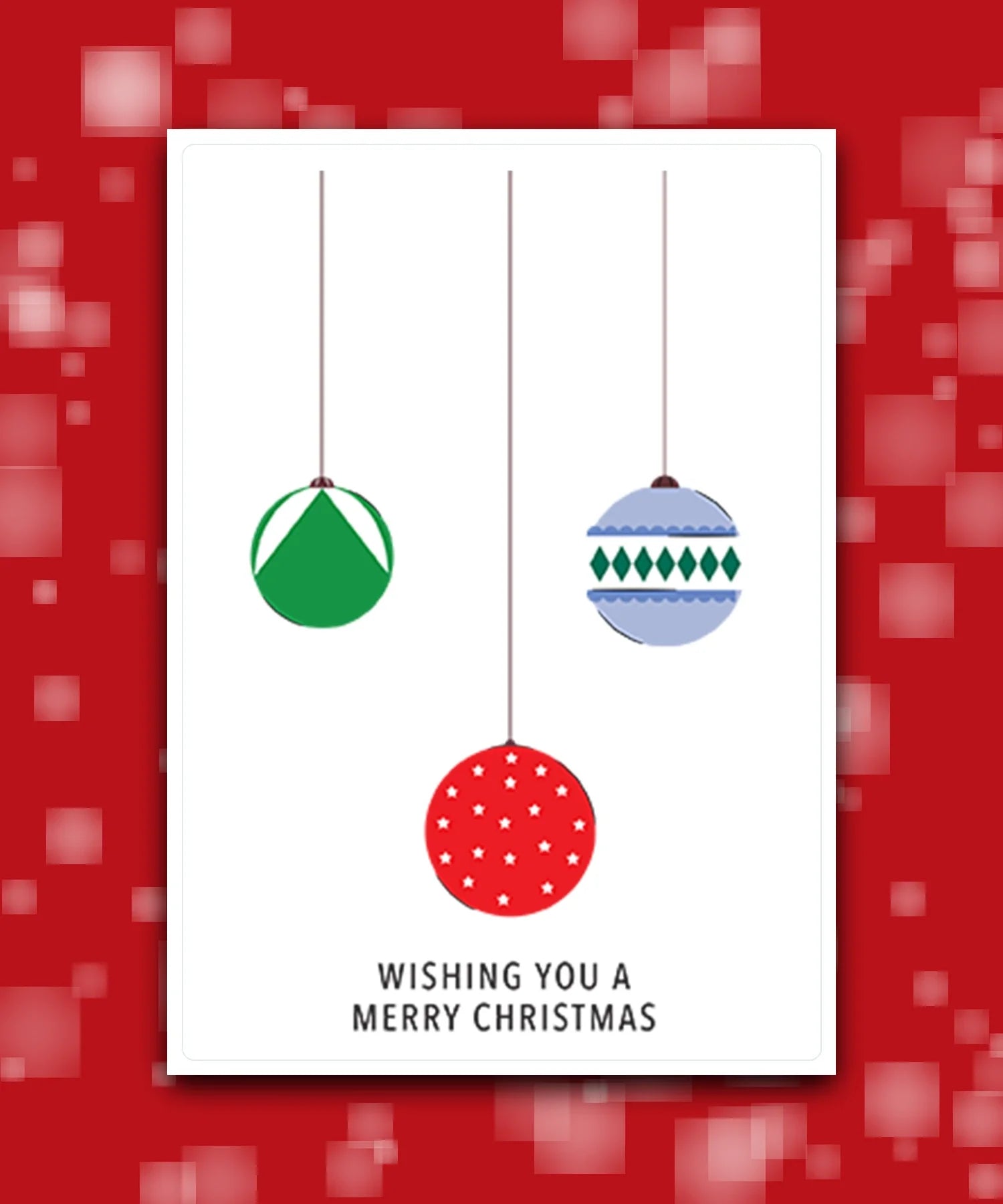 Modern Scandi personalised Christmas card—add name & Traditional Christmas card with personalised message