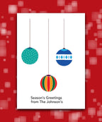 Luxury gold star personalised Christmas card—add surname & message; custom printed