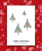 Custom printed Christmas card with your photo, add name & greeting; personalised Xmas card
