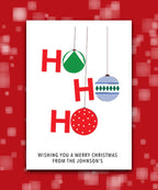 Custom 'Merry Christmas' Christmas card—Unique Christmas card with three custom photos