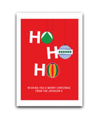 Personalised Christmas card—add name & message; printed Xmas greeting