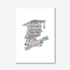 Graduation word art – grad10 – A3 – white frame