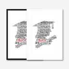 Graduation word art – grad10 – black & white frames side-by-side