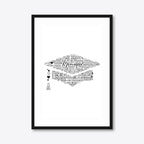 Graduation word art – grad11 – A3 – black frame