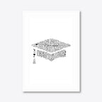 Graduation word art – grad11 – A3 – white frame