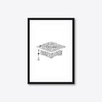 Graduation word art – grad11 – A4 – black frame