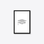 Graduation word art – grad11 – A5 – black frame
