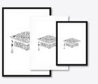Graduation word art – grad11 – size lineup A3, A4, A5
