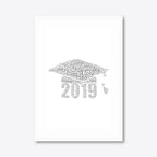 Graduation word art – grad12 – A3 – white frame