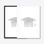 Graduation word art – grad12 – black & white frames side-by-side