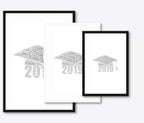 Graduation word art – grad12 – size lineup A3, A4, A5