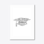 Graduation word art – grad14 – A3 – white frame