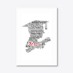 Graduation word art – grad6 – A3 – white frame