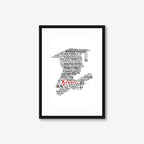 Graduation word art – grad6 – A4 – black frame