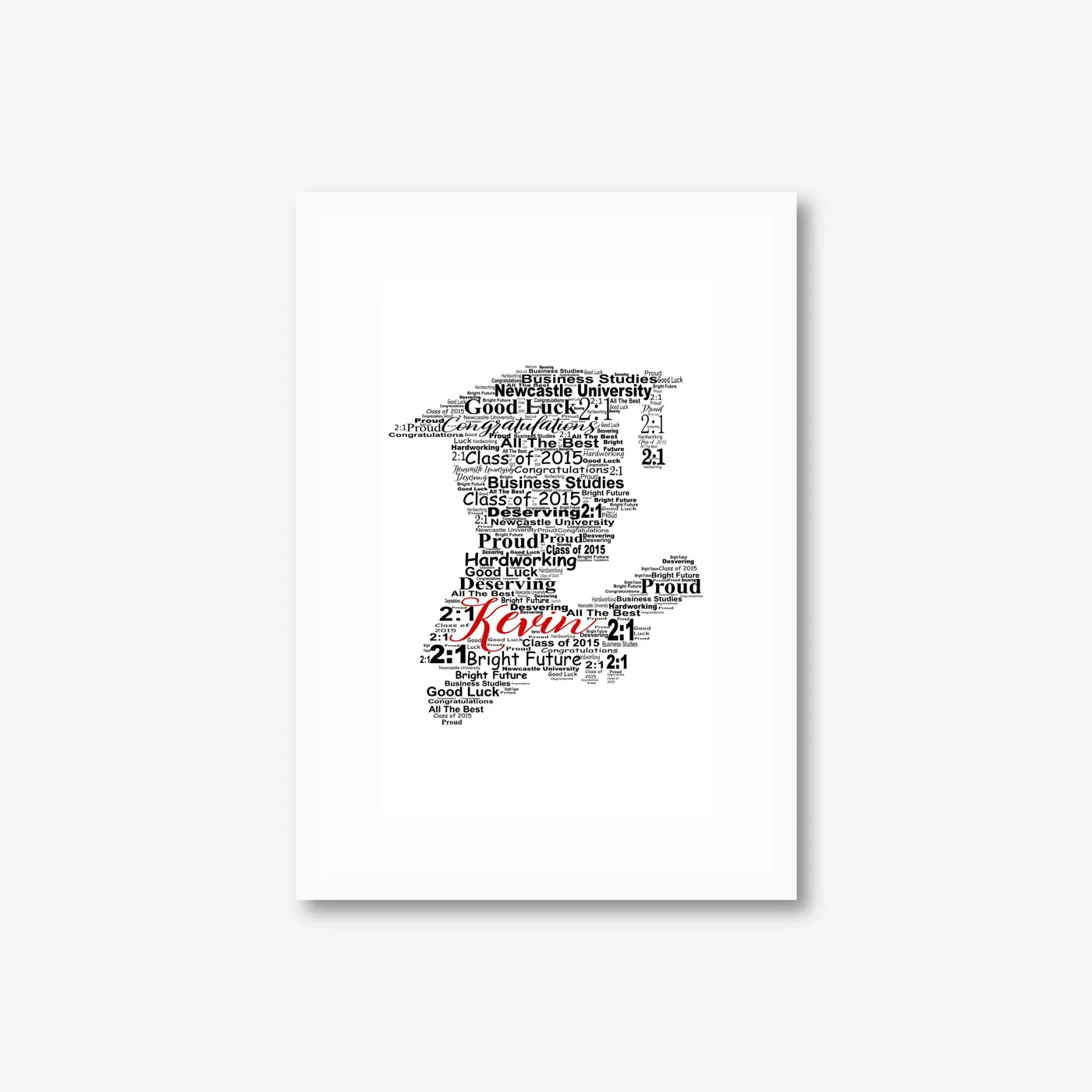 Graduation word art – grad6 – A4 – white frame