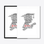 Graduation word art – grad6 – black & white frames side-by-side