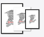 Graduation word art – grad6 – size lineup A3, A4, A5