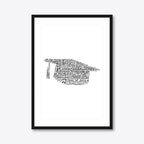 Graduation word art – grad7 – A3 – black frame