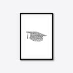 Graduation word art – grad7 – A4 – black frame