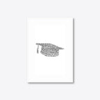 Graduation word art – grad7 – A4 – white frame