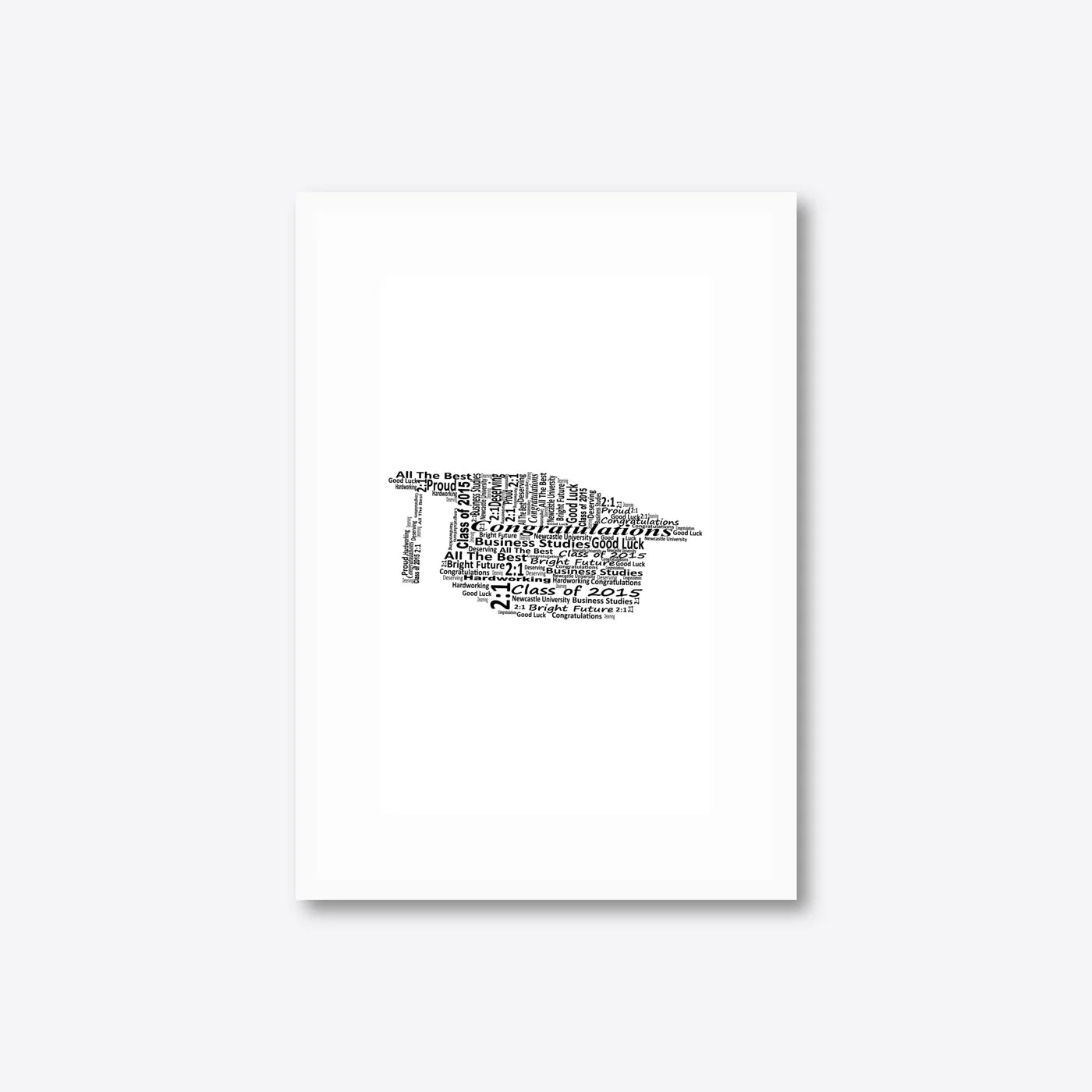 Graduation word art – grad7 – A4 – white frame