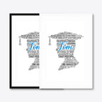 Graduation word art – grad8 – black & white frames side-by-side