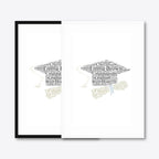 Graduation word art – grad9 – black & white frames side-by-side