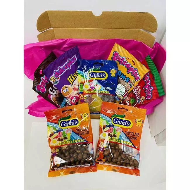 Halal sweet hamper with personalised greeting card