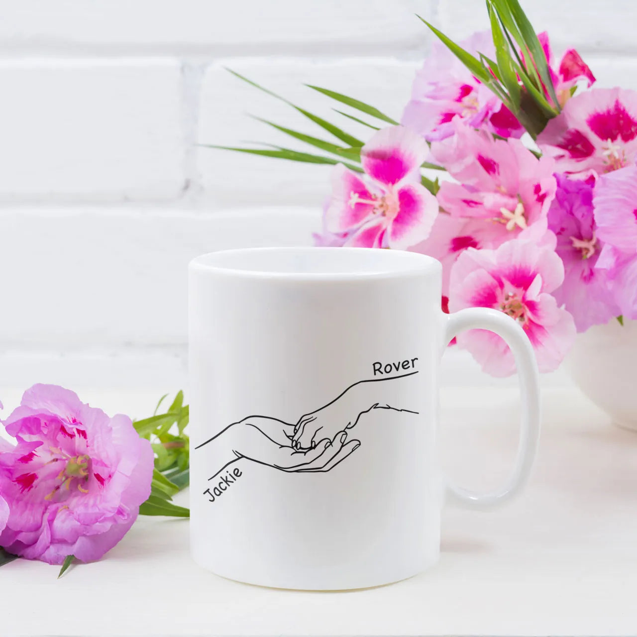 Personalised Hand And Paw Mug Gift For Pet Mum 